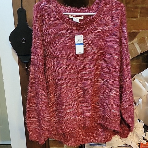 American Rag Red Chunky Knit Crew Neck Sweater - Picture 1 of 7